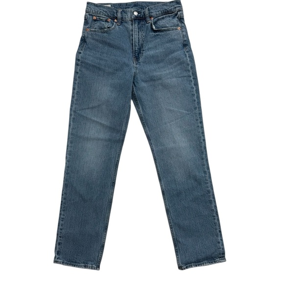 GAP Sky High Straight Leg Blue Jeans Size 26/ 6R - Picture 1 of 7